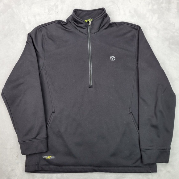 IZOD Sweater Men Medium Black Golf Performance Sweatshirt Jacket Performx Adult - Picture 1 of 7